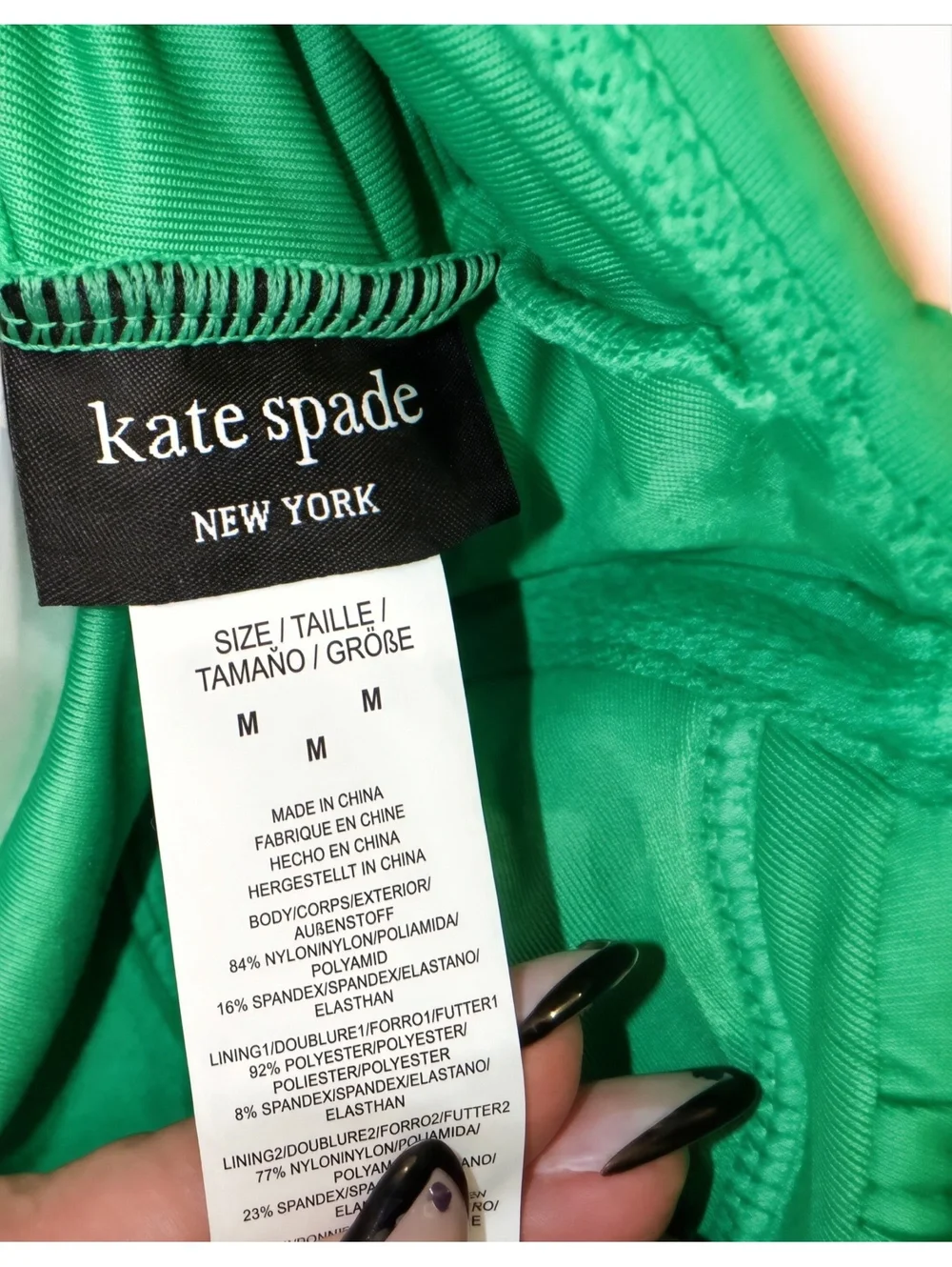 Kate Spade Sweetheart Underwire Cutout One-Piece Swimsuit Medium